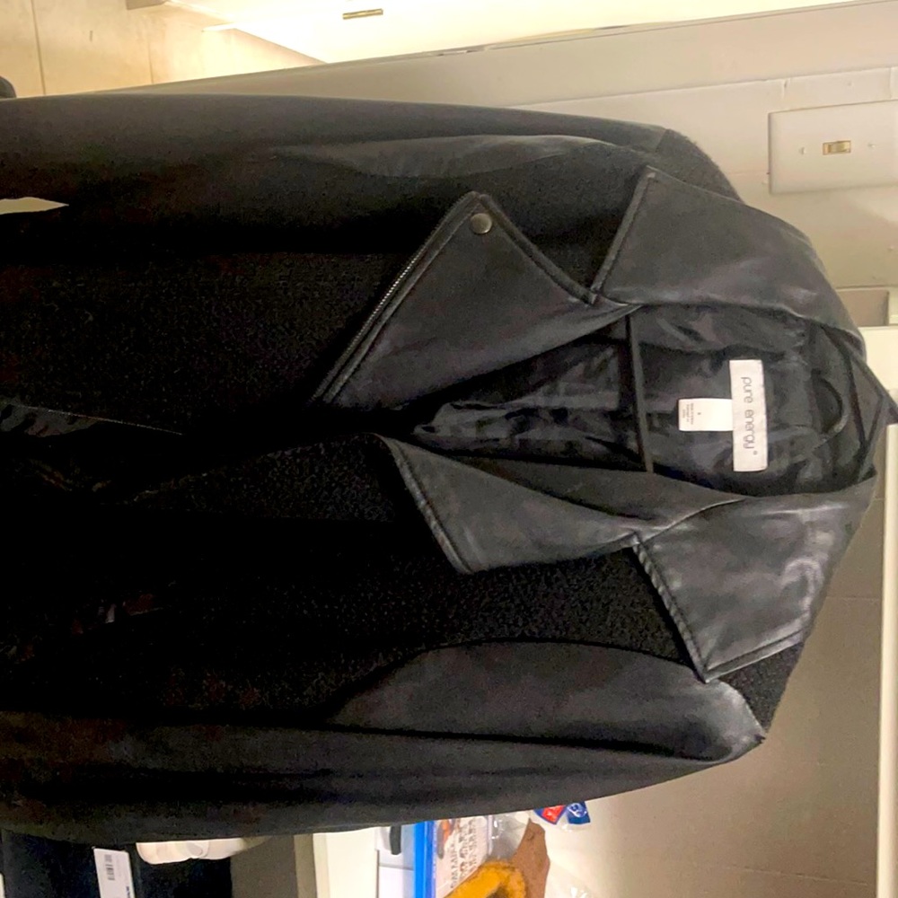 Faux leather/Rayon blazer style jacket
